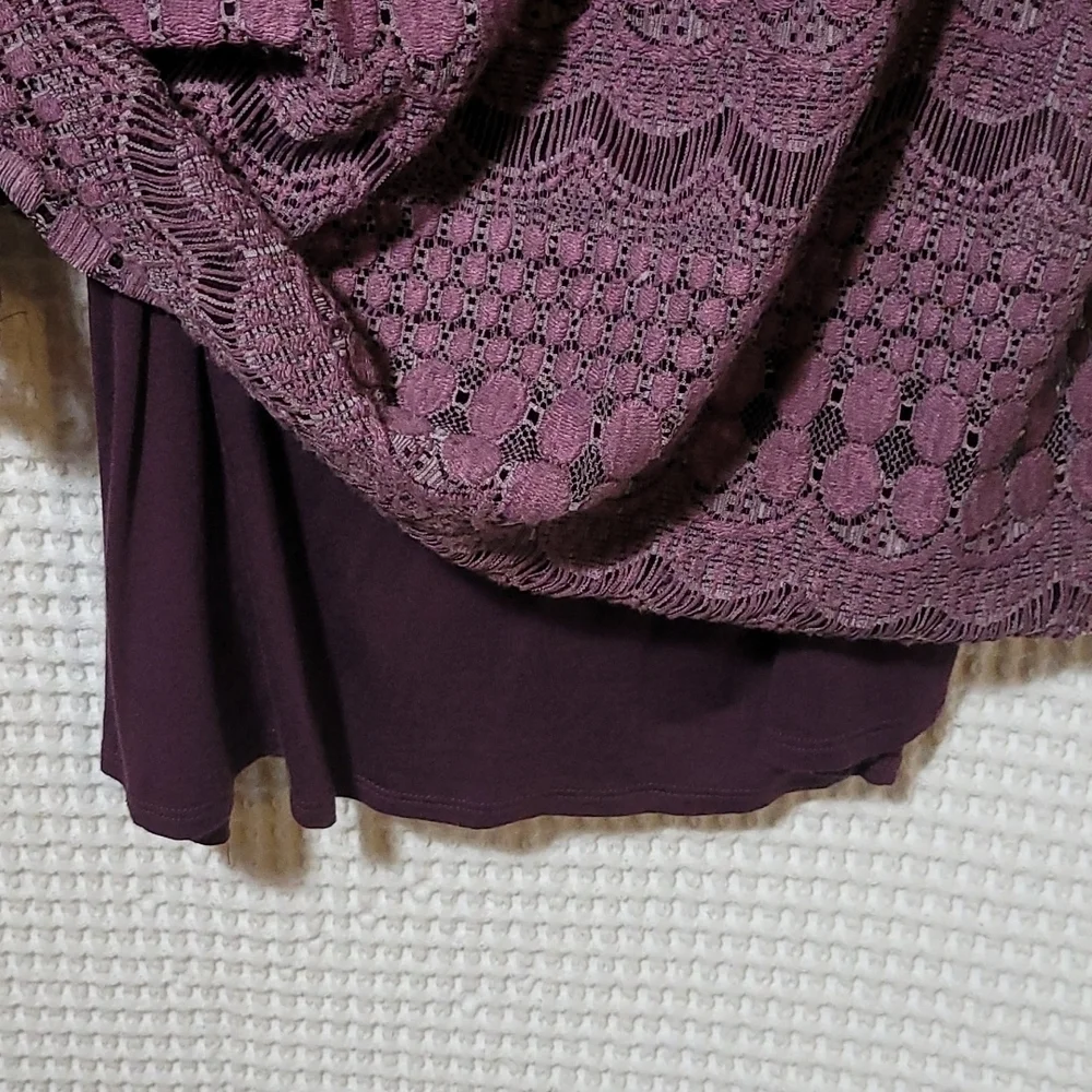 Max Jeans* Plum Open Weave Top* Sz L